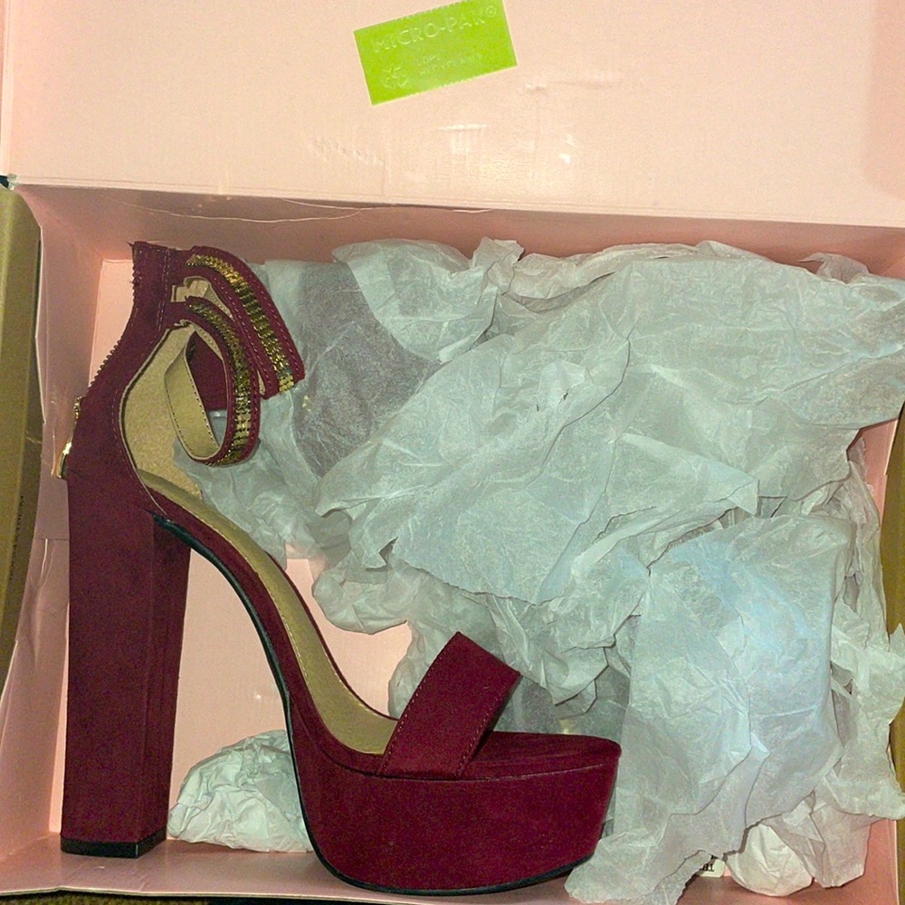 Berry colored heels